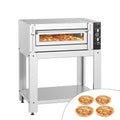 GGM Gastro Pizzaofen, 30 cm, Schwarz, Elektro- für 4 Pizzen à mit Untergestell