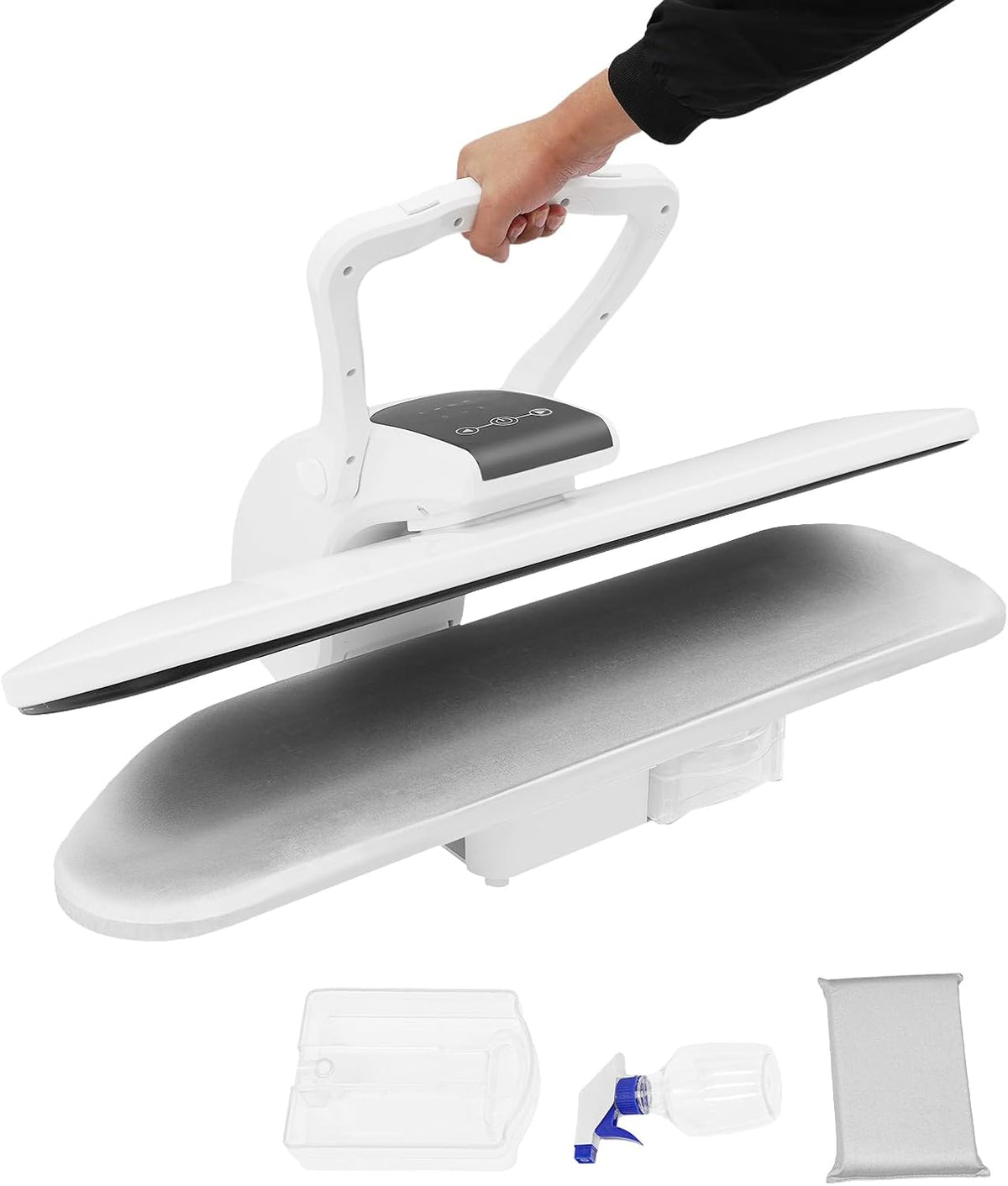 ROGONPDK Bügelpressen, 2200 W, Weiss, Dampfbügelpresse, Dampfpresse, Dampfbügelstation, Dampfbügelpressensysteme