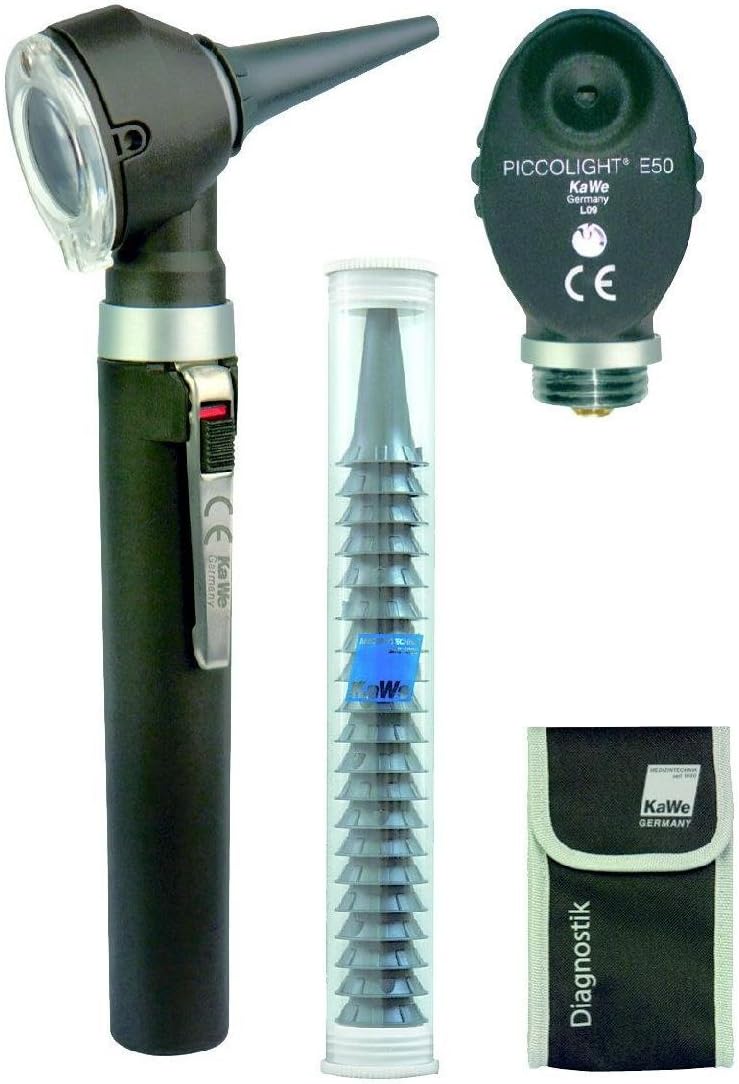 KaWe Otoskop F.O. Otoskope, Schwarz, Piccolight F.O. Fiberoptik, Farbe sky