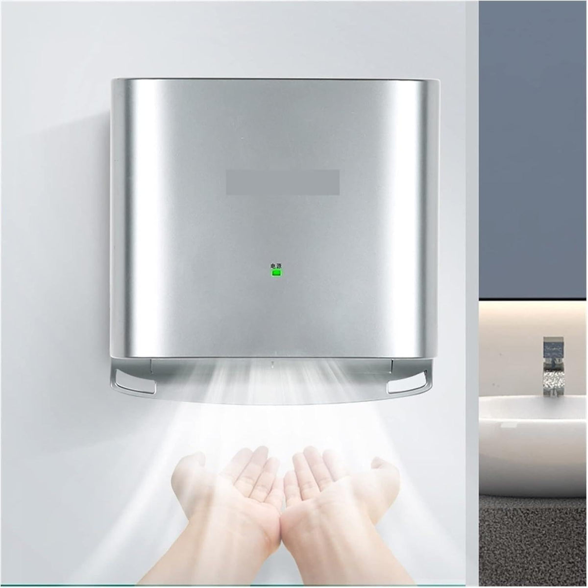DMBBSAPBSH Wäschetrockner, Weiss, Elektrischer Handtrockner, intelligenter Induktions- für Badezimmer, Toiletten und gewerbliche Wohnungen