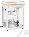 Royal Catering Popcorn-Maschinen, 1500 W, 5 kg, Gold/Weiss, Retro Popcornmaschine /h golden & weiss Popcornmaker