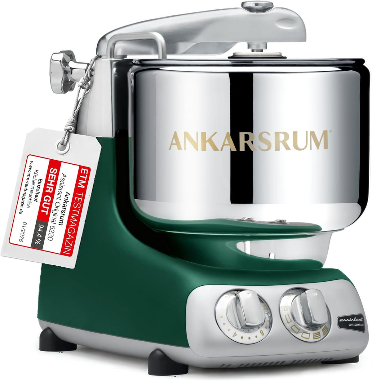 ANKARSRUM Knet- & Rührmaschinen, Grün, Assistent Original 6230 Küchenmaschine, Forest Green