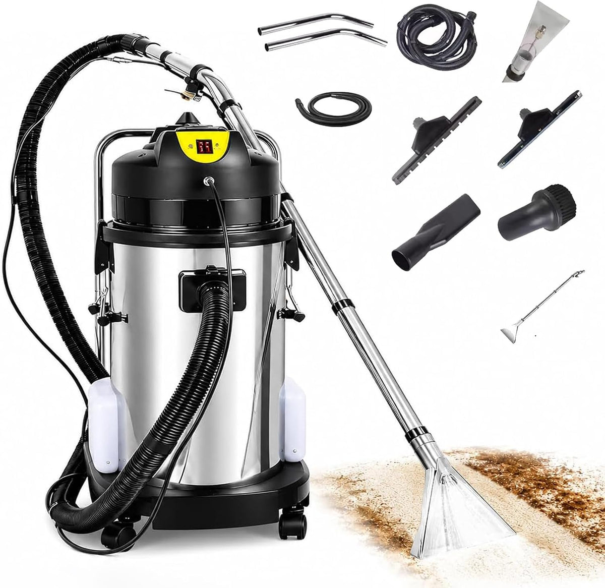 Naturalpowev Sofa, 40 L, Schwarz, Multifunktionale gewerbliche Teppichreinigungsmaschine
