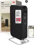 Mill Elektroheizkörper, 1500 W, 22m, Schwarz, Ölradiator Elektro Heizkörper - WIFI Smarte Elektroheizung, Heizung elektrisch 18- ²