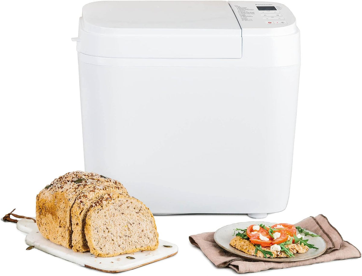 Panasonic Brotbackautomaten, Weiss, SD-B2510 W Vollautomatischer Brotbackautomat, 4 glutenfreie Programme, horizontales Design