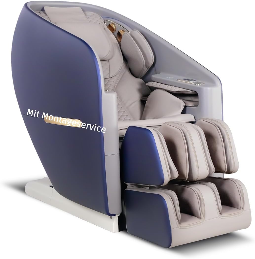Aspria Tablet, Blau, 4D Massagesessel, S80 High-end Massagestuhl, 8-inch, Aromatherapie, Musik, Stimmenführung