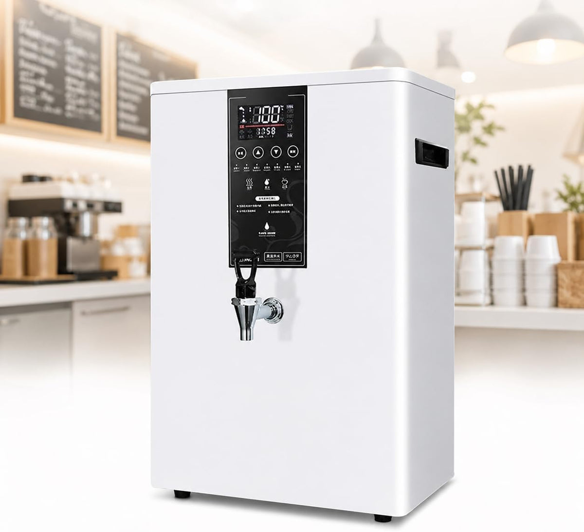TsoLay Heisswasserspender, Schwarz, Gewerblicher Wand-wasserboiler, 50-Liter- Mit Intelligenter Led-temperaturregelung