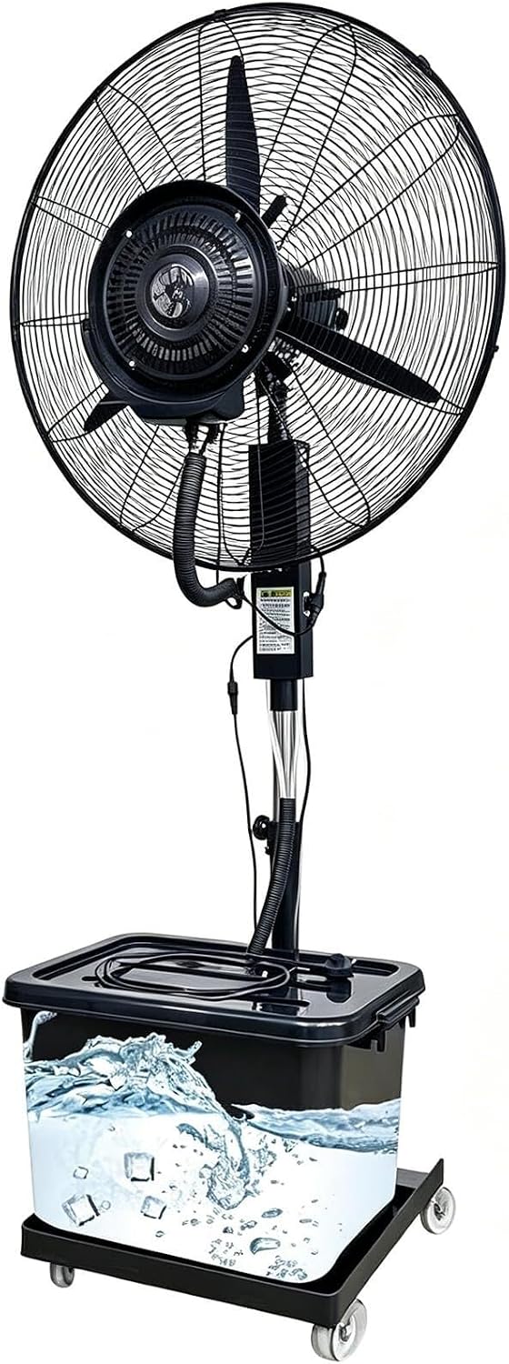WKZBQVTHJGS Gewächshaus, 42 L, Weiss, Industrie-Nebelventilator 2026 Upgrade mit Wassertank