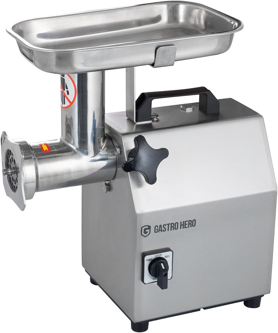 GastroHero Fleischwölfe, 120 kg, Silber, Fleischwolf, /Stunde, Edelstahl FWE120