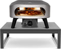 cozze Pizzaofen, 80 kg, Grau, ® Gas 13' (50 mbar) + Ofen-Erhöhung , Outdoor Tisch-Set