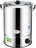 Tee Buffetschrank, 40 l, Silber, Urne aus Edelstahl, elektrischer Heisswasserspender für Gastronomie, Gewerbe oder Heimbrauen