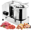 Gewerbliche Mixer, Silber, Küchenmaschine mit einstellbarer Geschwindigkeit, Edelstahl Fleischzerkleinerer mit S-Klinge für Restaurant