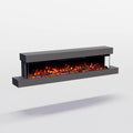 GLOW FIRE Elektrokamin, 157x39x52 cm, 1800 W, Grau, GF Core Cobalt 50 mit realistischem 3D LED-Feuer - Wand-, App Steuerung