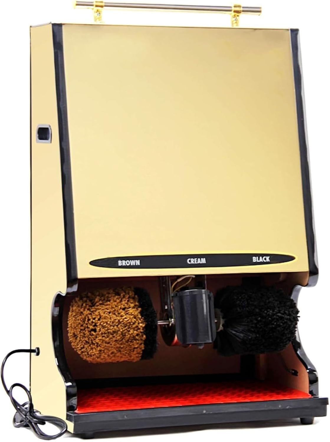 ZGHQHCDRH Schuhreiniger, 60 W, Gold, Schuhputzmaschine, Kit Multi-Bürstenpolierer, Verkaufszentrum, elektrische Schuhputzmaschine
