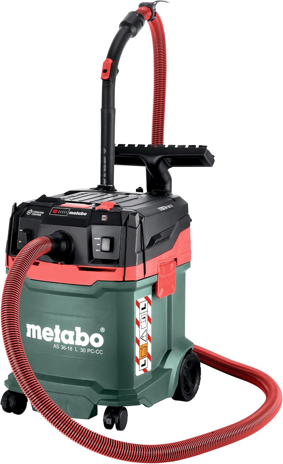 metabo Stabstaubsauger, 18 L, Schwarz, Akku-Nass-Trockensauger AS 36- 30 PC-CC