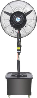 Robuster Gewächshaus, Weiss, Standventilator mit hoher Geschwindigkeit, höhenverstellbar und neigbar, Metall, Standventilator für Industrie