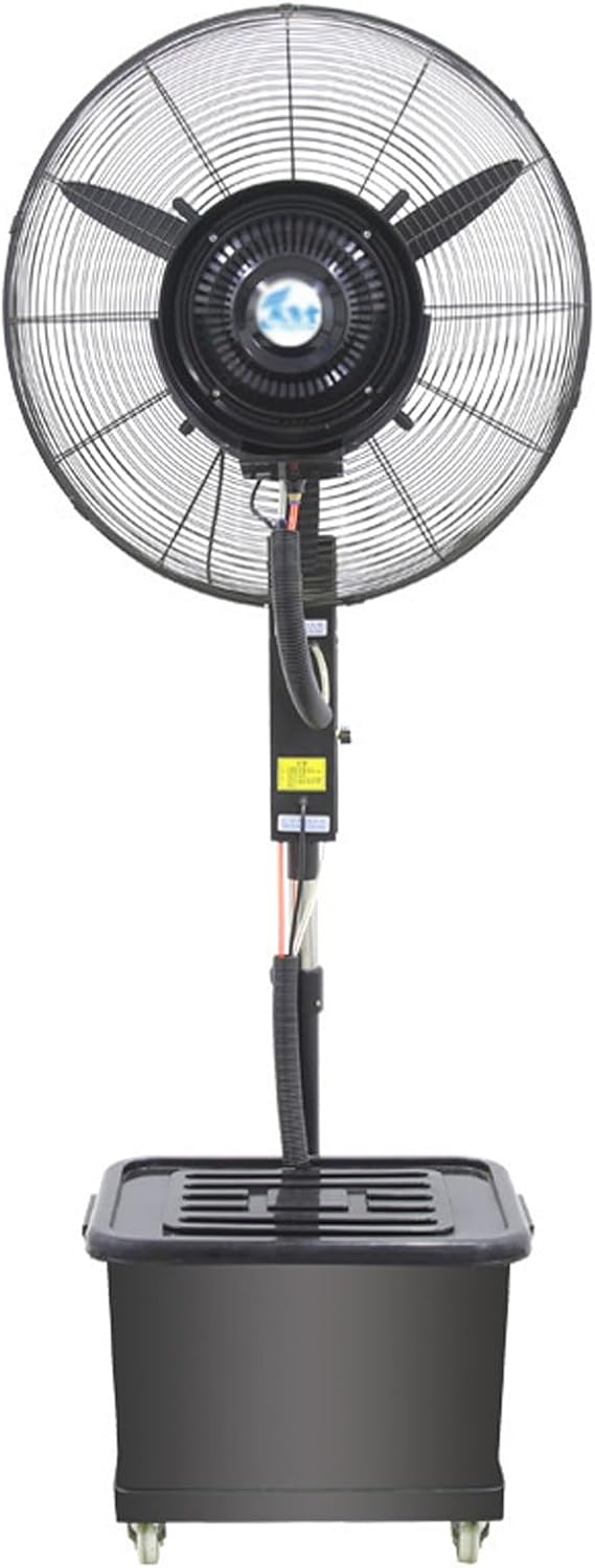 Robuster Gewächshaus, Weiss, Standventilator mit hoher Geschwindigkeit, höhenverstellbar und neigbar, Metall, Standventilator für Industrie