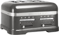 KitchenAid Toaster, Silber, für 4 Scheiben mit Sandwich-Zange - Artisan - Retro Toast