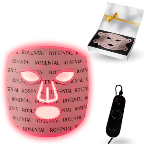 Rosental Gesichtsmasken & -kuren, Schwarz, Organics LED Face Mask, LED-Gesichtsmaske für die Skincare-Routine, mit rotem & nahem Infrarot-Licht