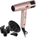 GAMMA+ Haartrockner, Gold/Rosa, X-Horizon Ionic, 290 g Ultraleichter Leise, Dual Ionic Technology, Warnleuchte Filterreinigung