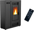 Sannover Thermique Pelletheizungen, 12,2 kW, Schwarz, Air Slim Astral Pelletofen