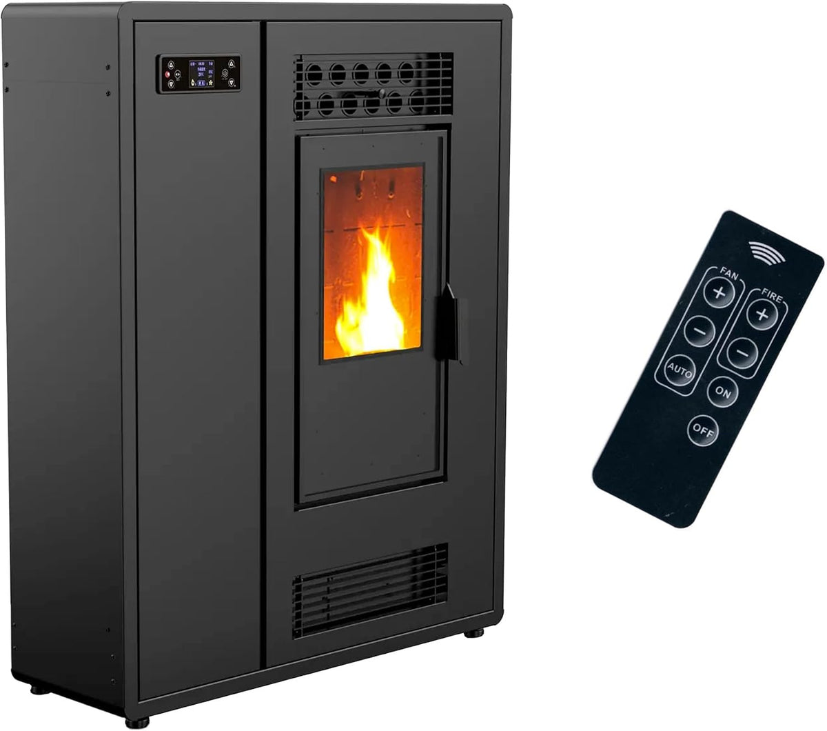 Sannover Thermique Pelletheizungen, 12,2 kW, Schwarz, Air Slim Astral Pelletofen