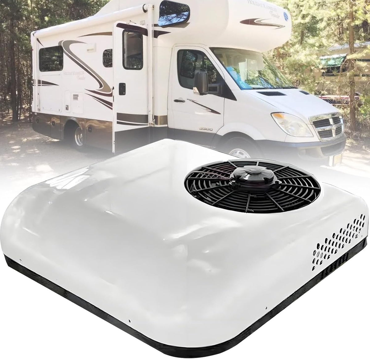 levigationlu Mobiles Klimagerät, 2200 W, 12 V, 24 V, 12 V, Weiss, / Klimaanlage Wohnmobil, Dachklimaanlage Wohnwagen
