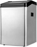 QUSYZD Eiswürfelmaschine, unter 45 dB, 55 kg, Grau, /24 h, grosser Eisvorrat, runde Eiswürfel für den Haushalt, Minibar