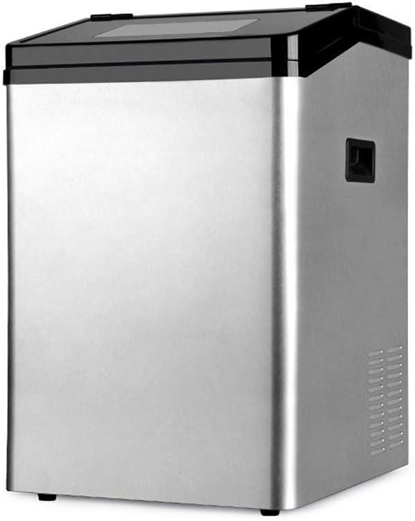 QUSYZD Eiswürfelmaschine, unter 45 dB, 55 kg, Grau, /24 h, grosser Eisvorrat, runde Eiswürfel für den Haushalt, Minibar