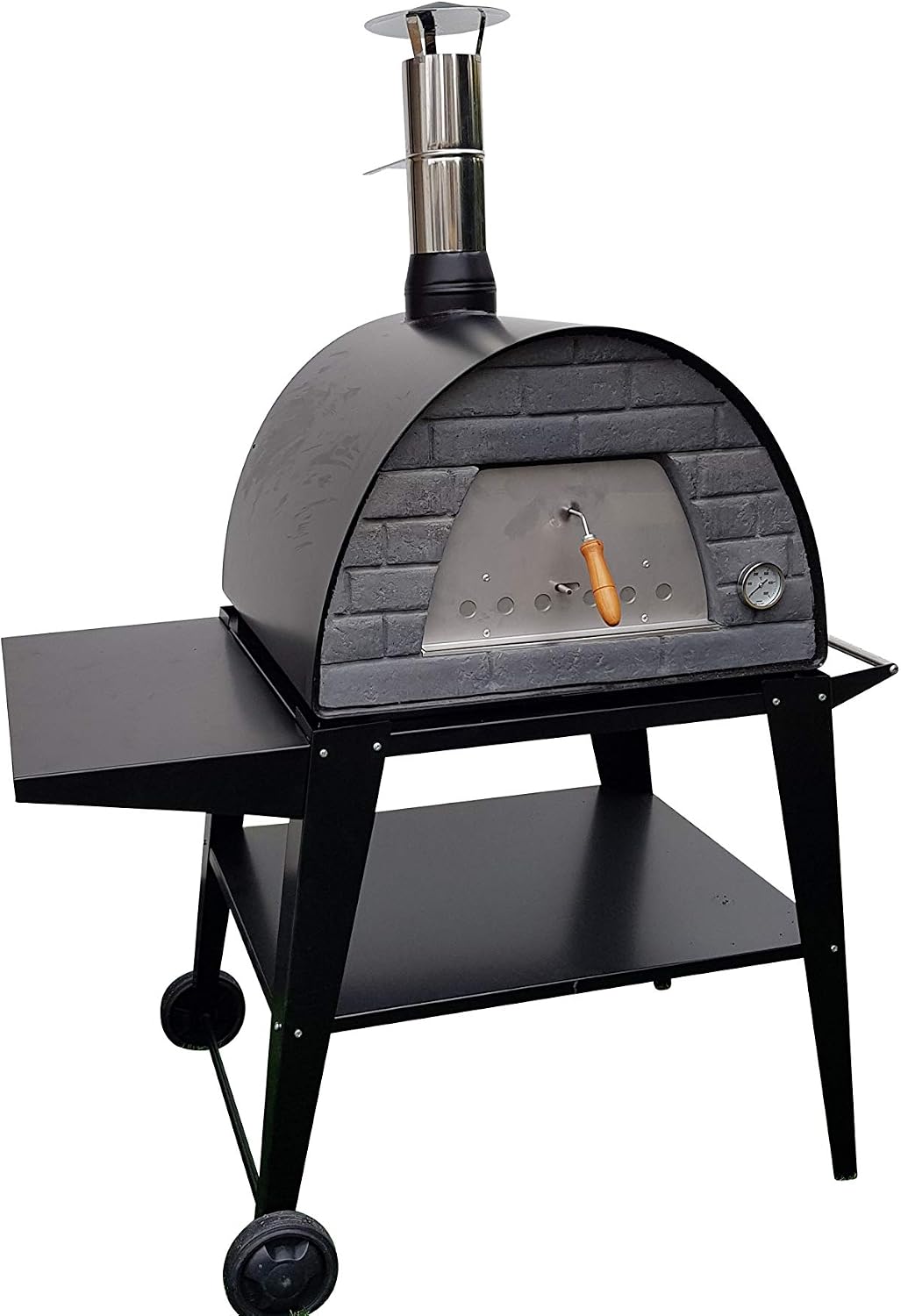 Tomishop Backofen, bis zu 30 Stück (23 cm) oder 15 Stück (32 cm) Pizzen pro Stunde., Schwarz