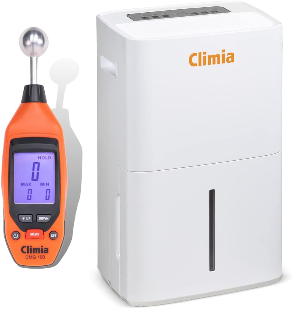 Climia Feuchtigkeitsmessgeräte, 40 mm, Schwarz, CTK 240 + CMG100 Bundle, elektrischer Bautrockner mit ökologischem Kühlmittel &