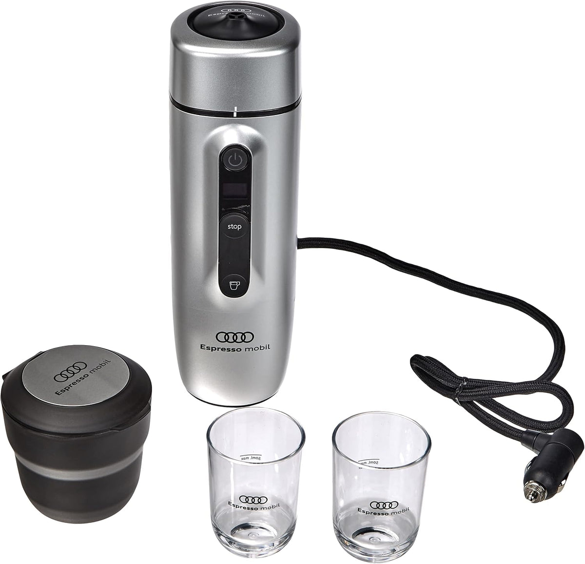 Audi Kaffeemaschine, Silber, 4G0069641A Mobile Espressomaschine 2. Generation, 50 milliliters, 280x220x120 mm