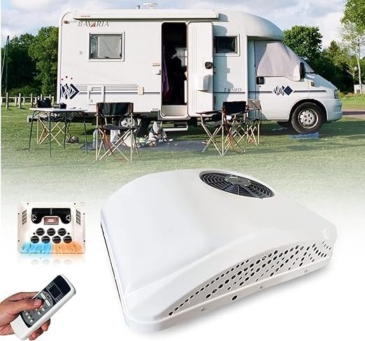 AYUE Mobiles Klimagerät, 300 W-850 W, 12 V, Weiss, 2 in 1 DC RV Klimaanlage RV Dachklimaanlage mit Kühlung und, Wohnmobil