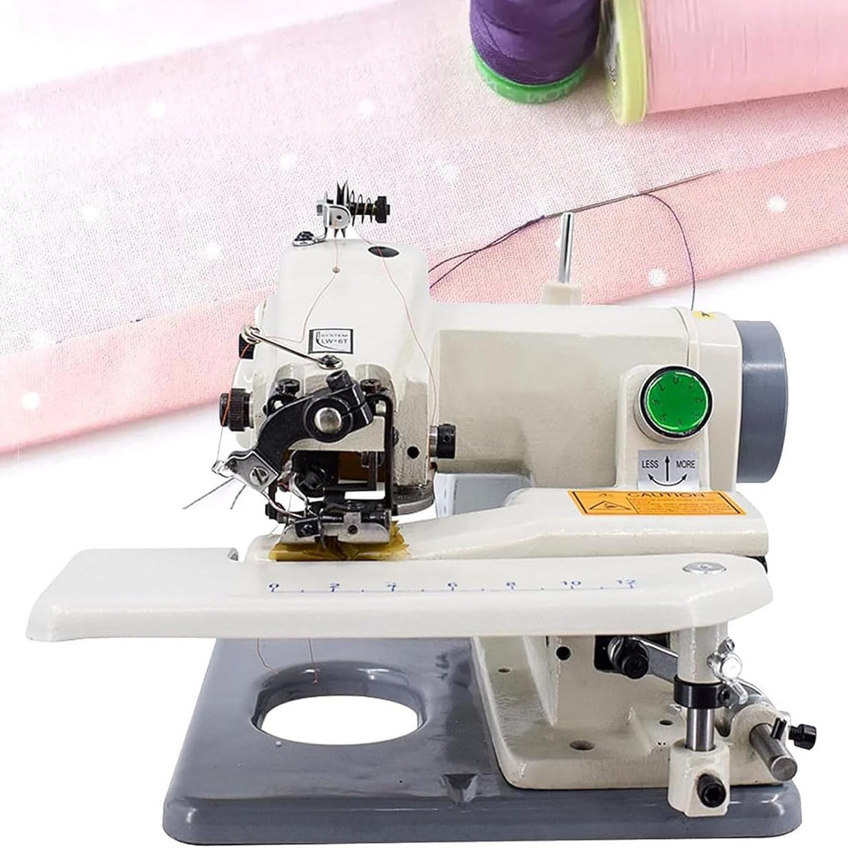 JKJZSALJ Blindstichmaschine, Schwarz, Blindstich-Säummaschine mit 10 Nadeln für professionelle