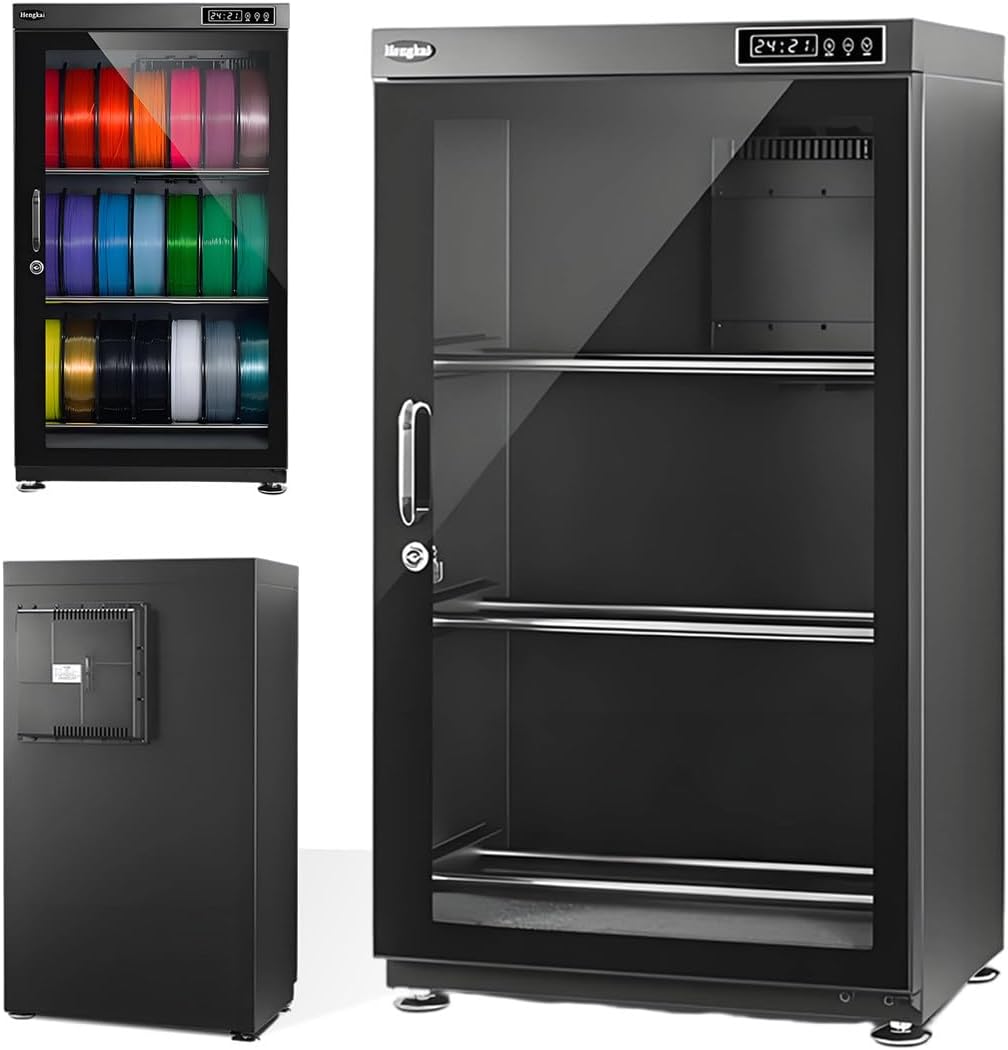 QianCruxtacy Systemkamera, 100 L, 8w, Grau, Elektronischer Kamera-Trockenschrank, Magnetische Dichtung, Sicherheitsschlüssel