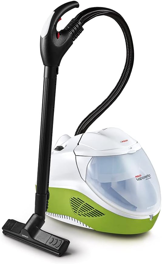 POLTI Staubsauger, 6 BAR, Weiss/Grün, Vaporetto Lecoaspira FAV80_Turbo Intelligence, Dampfreiniger und mit Wasserfilter