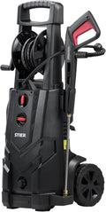 STIER Hochdruckreiniger, 225 bar, 3200 W, 540 l, Schwarz, SDR-300, maximaler Druck von, Fördermenge bis /h, Schlauchtrommel