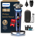 PHILIPS Elektrorasierer, Schwarz, Rasierer i9000 Prestige Ultra, Nass- und Trockenrasierer für Herren, Druck- und Bewegungssensor
