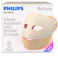 PHILIPS Gesichtsmasken & -kuren, Rot/Blau, ReAura LED-Gesichtsmaske, 3-in-1 für Gesicht, Augenpartie und Hals, 3 Modi