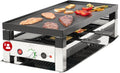 Solis Raclettes, Grau, Raclette Tischgrill 4-in-1 mit Grillplatte & Crêpe-Funktion