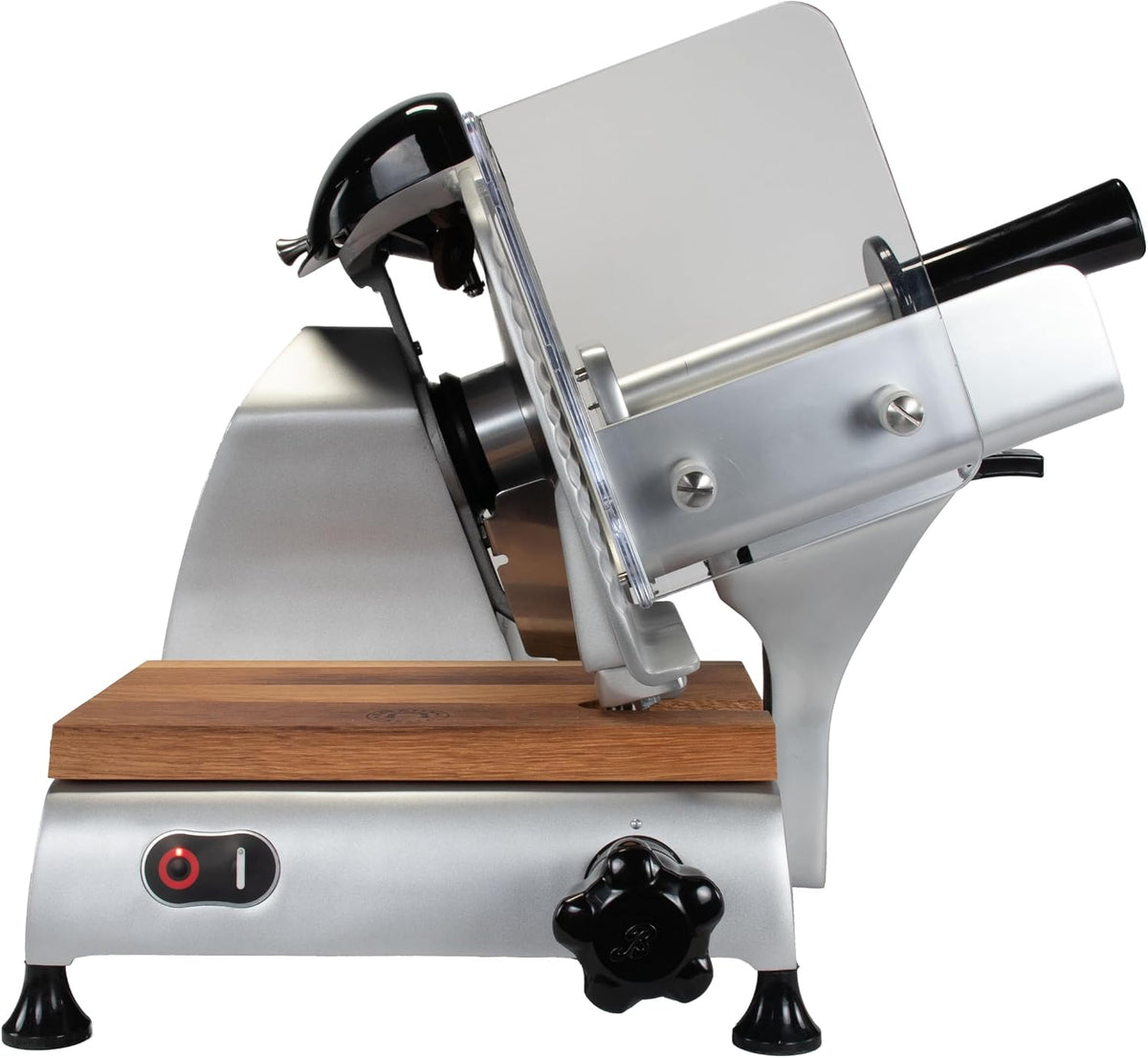 Palatina Werkstatt Allesschneider, Rot/Grau, Berkel Aufschnittmaschine - Red Line 250 -Teflon Grau, Profi - aktuelles Modell + 100% handgefertigtes