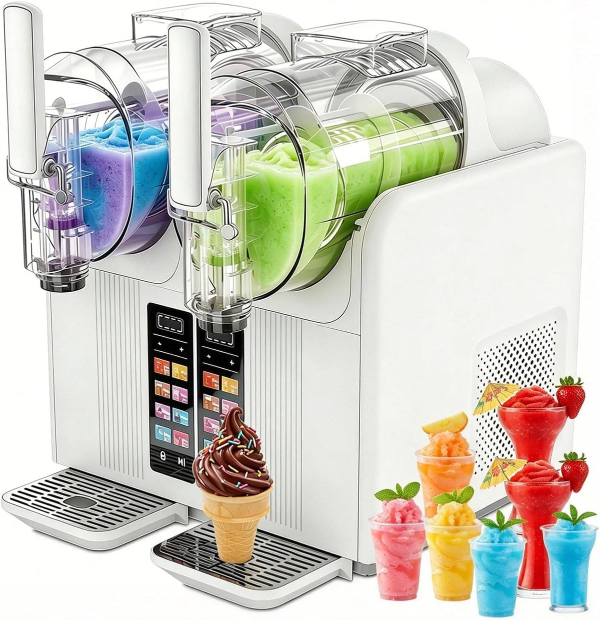 XUXIAO Eismaschine, 2 L, Schwarz, Slush Maschine
