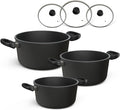Hoffmann Backofen, Transparent, Topfset Induktion mit Glasdeckel, 6-teilig I Set alle Herdarten auch Induktion I Töpfe Made