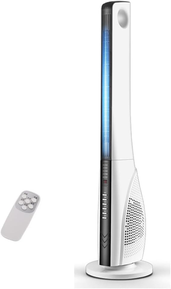 SaryEdge Standventilatoren, Weiss, Blattloser Ventilator, geräuscharmer Vertikalventilator, 12-Stunden-Timer, 3 Windgeschwindigkeiten