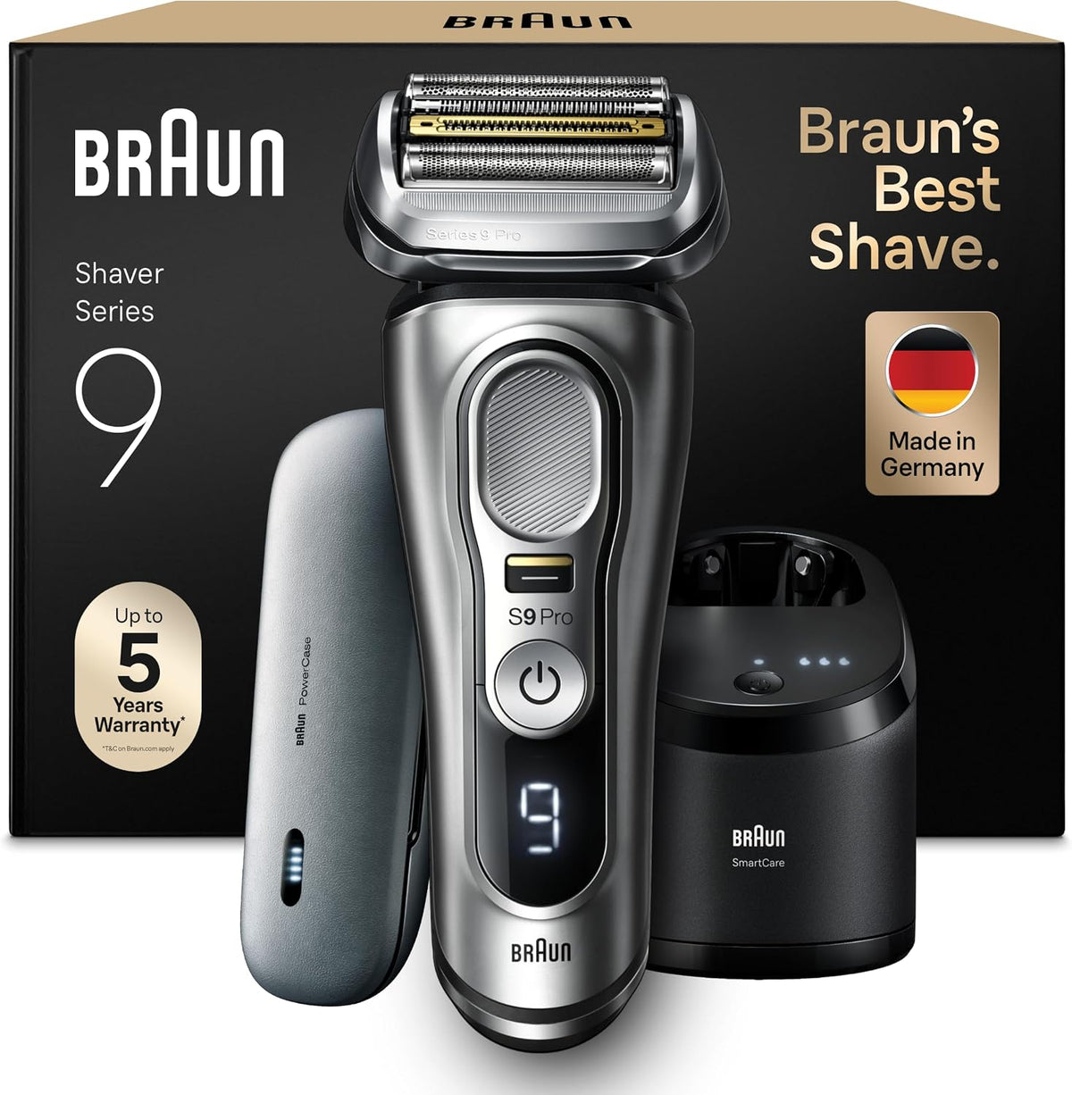 Braun Folienrasierer, Braun/Silber, Rasierer Herren Elektrisch Series 9, 9477cc, Silber, Elektrorasierer, 4+1 Scherkopf
