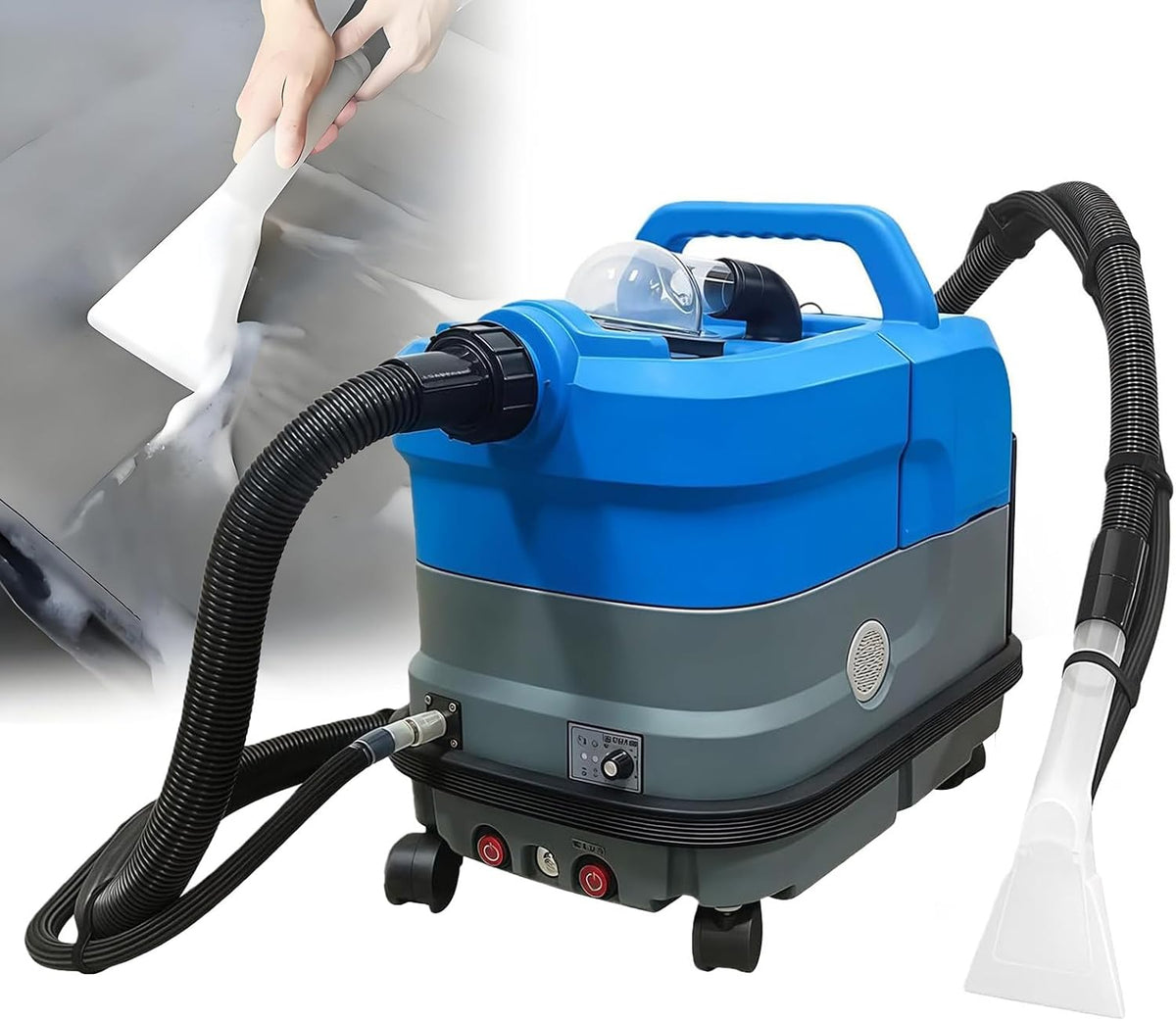 Sofa BITYCOW, 2500 W, 7,5 L, 12 L, Schwarz, Gewerblicher Beheizter Teppich und Möbelstaubsauger, Ausgestattet mit Reinwassertank und Abnehmbarem