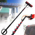 Stangenset Teleskopstäbe, 11 m, Schwarz, mit Wasserzufuhr, Ausziehbares 5, Fensterreinigungs- und Solarpanel-Reinigungsgerät