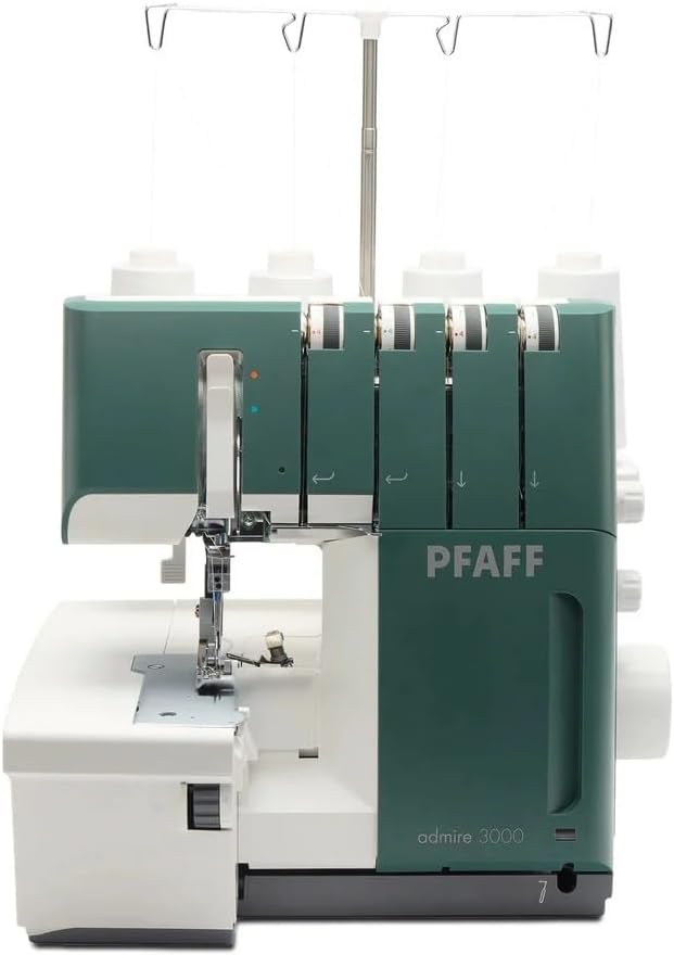 PFAFF Overlock-Nähmaschinen, Grau, ® Admire™ 3000 Overlock 4-Faden Maschine, 16 Stiche, Differentialtransport, Kniehebel