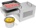 DSYOGX Zitruspressen, 800 W, Rostfreier Stahl, Aluminium, Gummi, Silber, Elektrische Ölpresse, 0-250℃ Einstellbare Temperatur