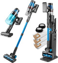 CLEANmaxx Stabstaubsauger, Schwarz, AeroTec 500 Akku Staubsauger mit Absaugstation